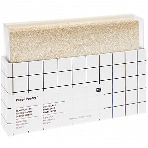 PAPER POETRY KARTEN- UND UMSCHLAGSET GLITTER B6 16TEILIG | Rico Design