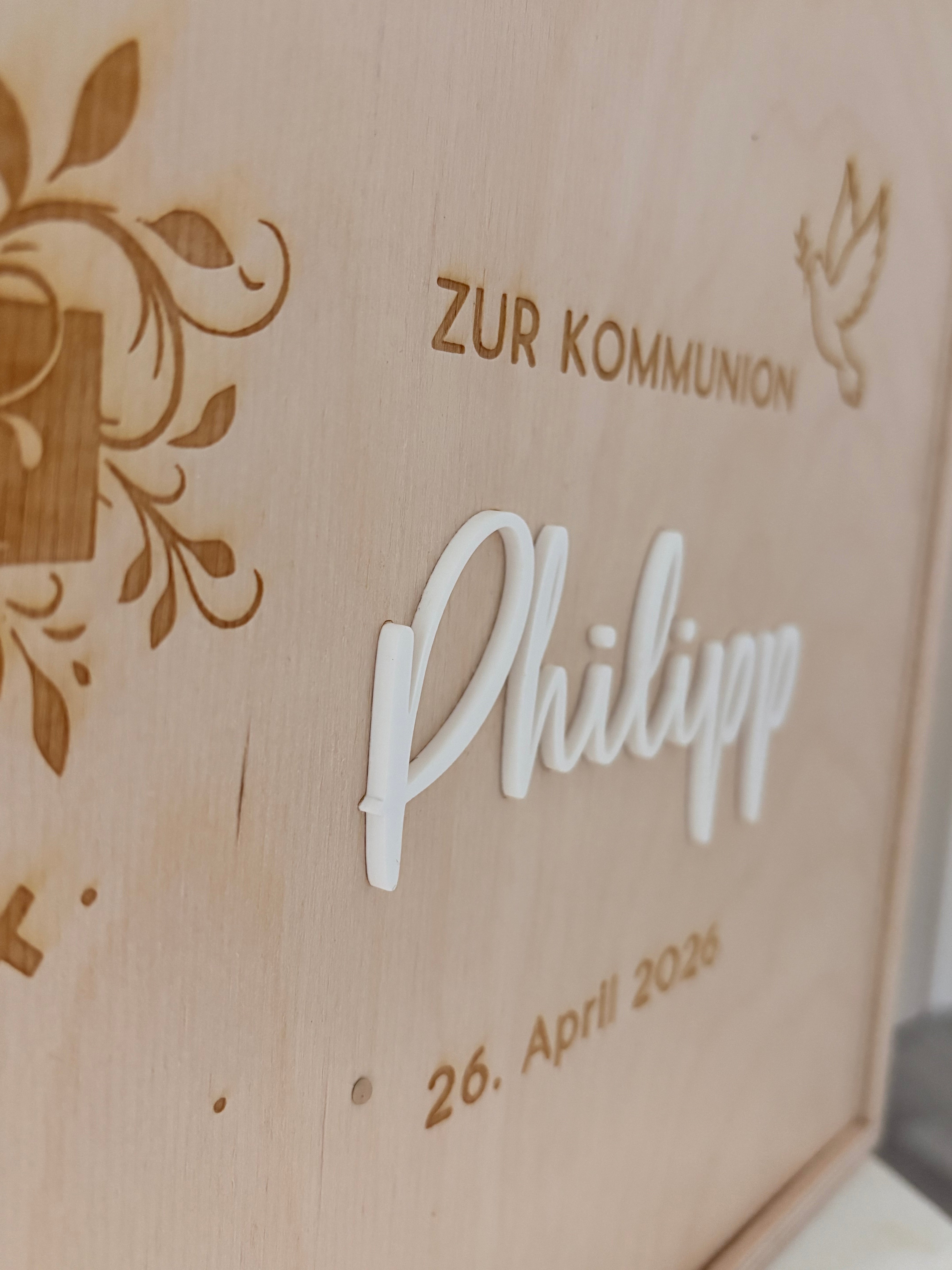 Erinnerungskiste "Blumenkreuz" | zur Kommunion | Taufe