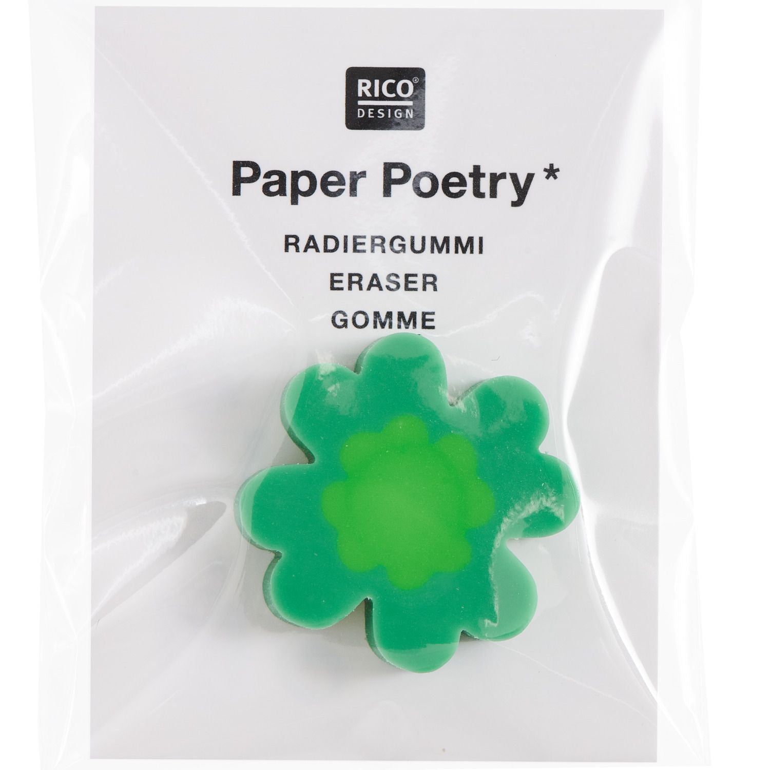 Radiergummi Glücks-Kleeblatt | Paper Poetry | Einschulung | Schulkind