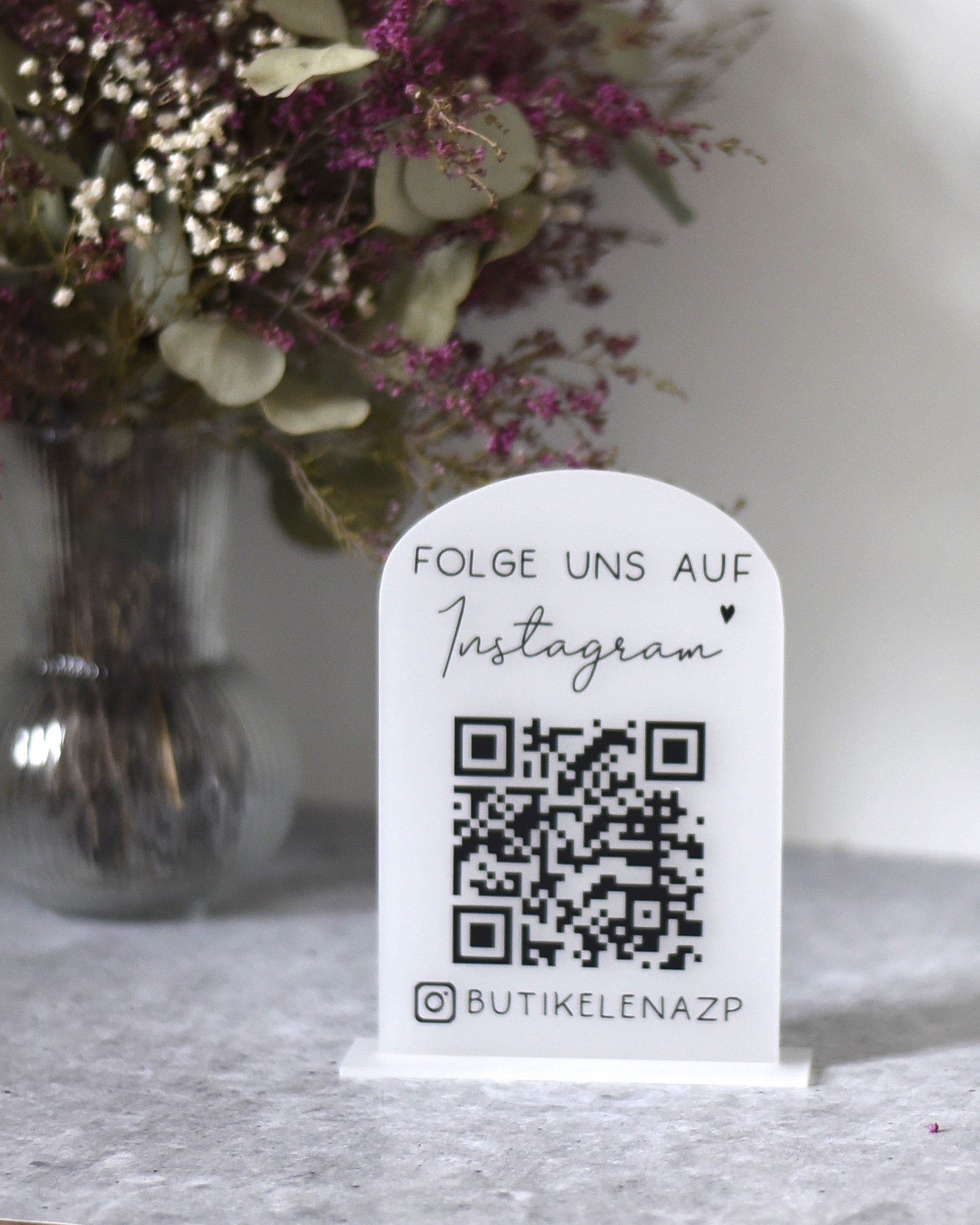 QR-Aufsteller personalisiert | für deinen perfekten Auftritt