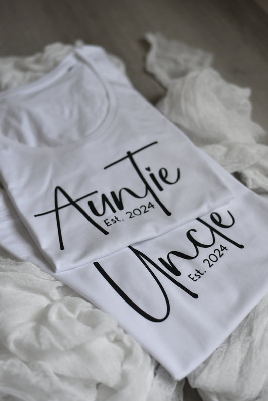 Auntie Shirt | Uncle Shirt | Schwangerschaftsverkündung | du wirst...