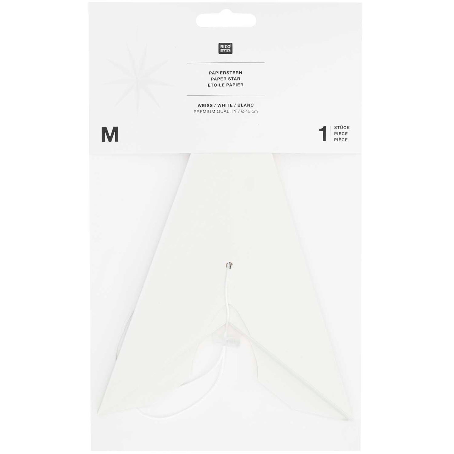 Papierstern | weiß | 45cm oder 60cm