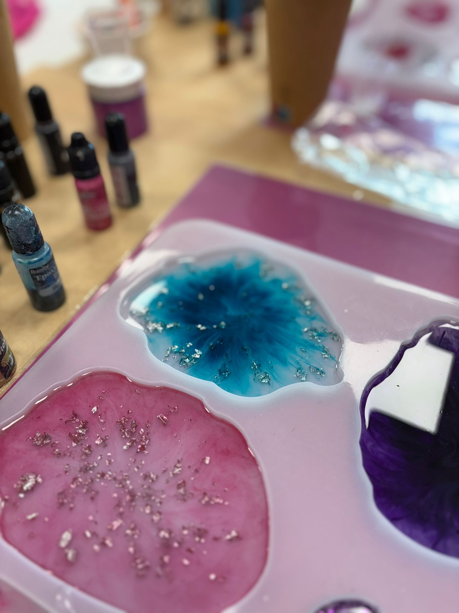 Epoxidharz-Workshop | Tabletts/ Untersetzer-Workshop | eigene Formen