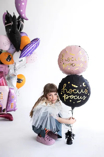 Hokus Pokus | Folienballon | Halloweendeko | inkl. Strohhalm