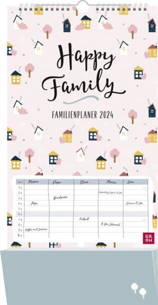 Happy Family | Kalender 2024 | mit Zetteltasche