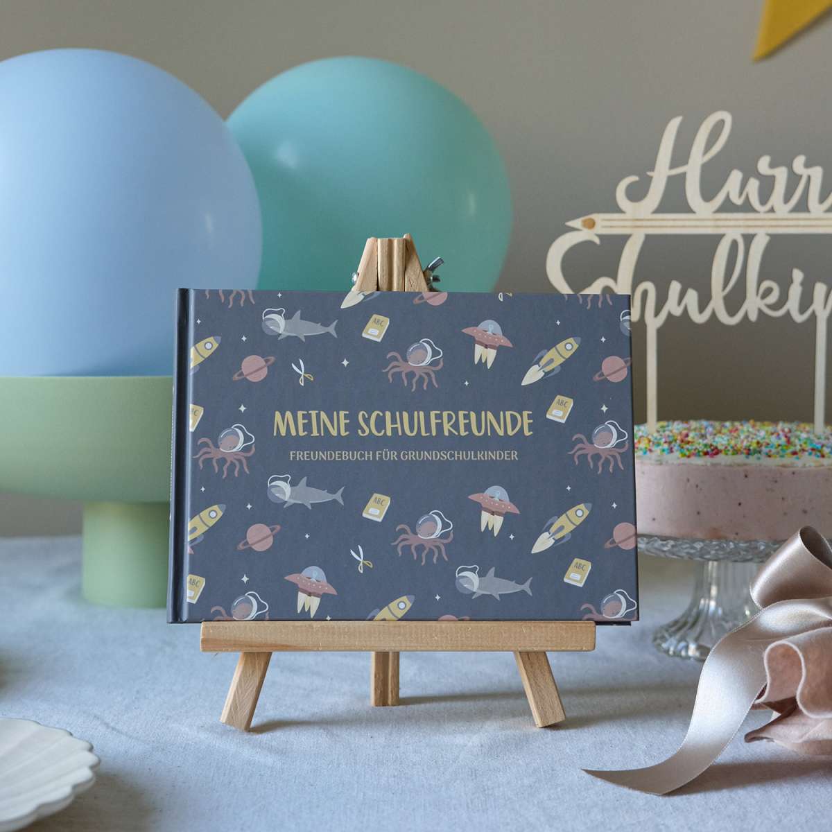 Weltraum Freundebuch | Erinnerungsalbum & Freundebuch | Mintkind | Grundschule