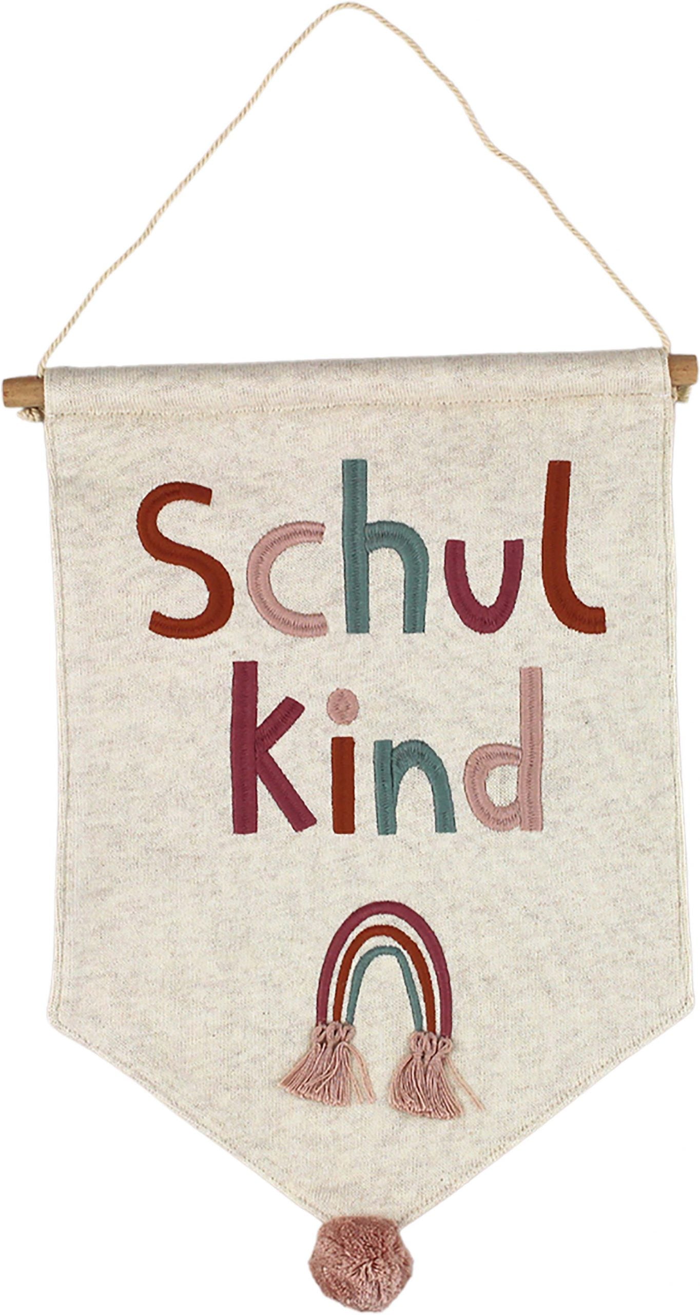 Wandbehang “Schulkind” mit Regenbogen | Wimpel | Ava&Yves