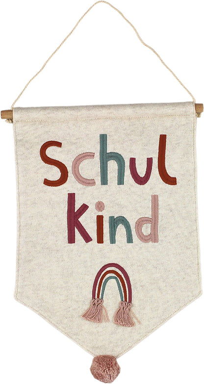 Wandbehang “Schulkind” mit Regenbogen | Wimpel |