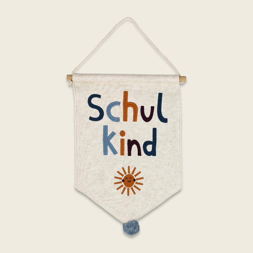Wandbehang “Schulkind” mit Sonne | Wimpel |