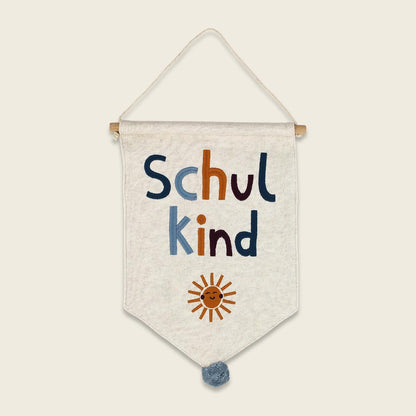 Wandbehang “Schulkind” mit Sonne | Wimpel |