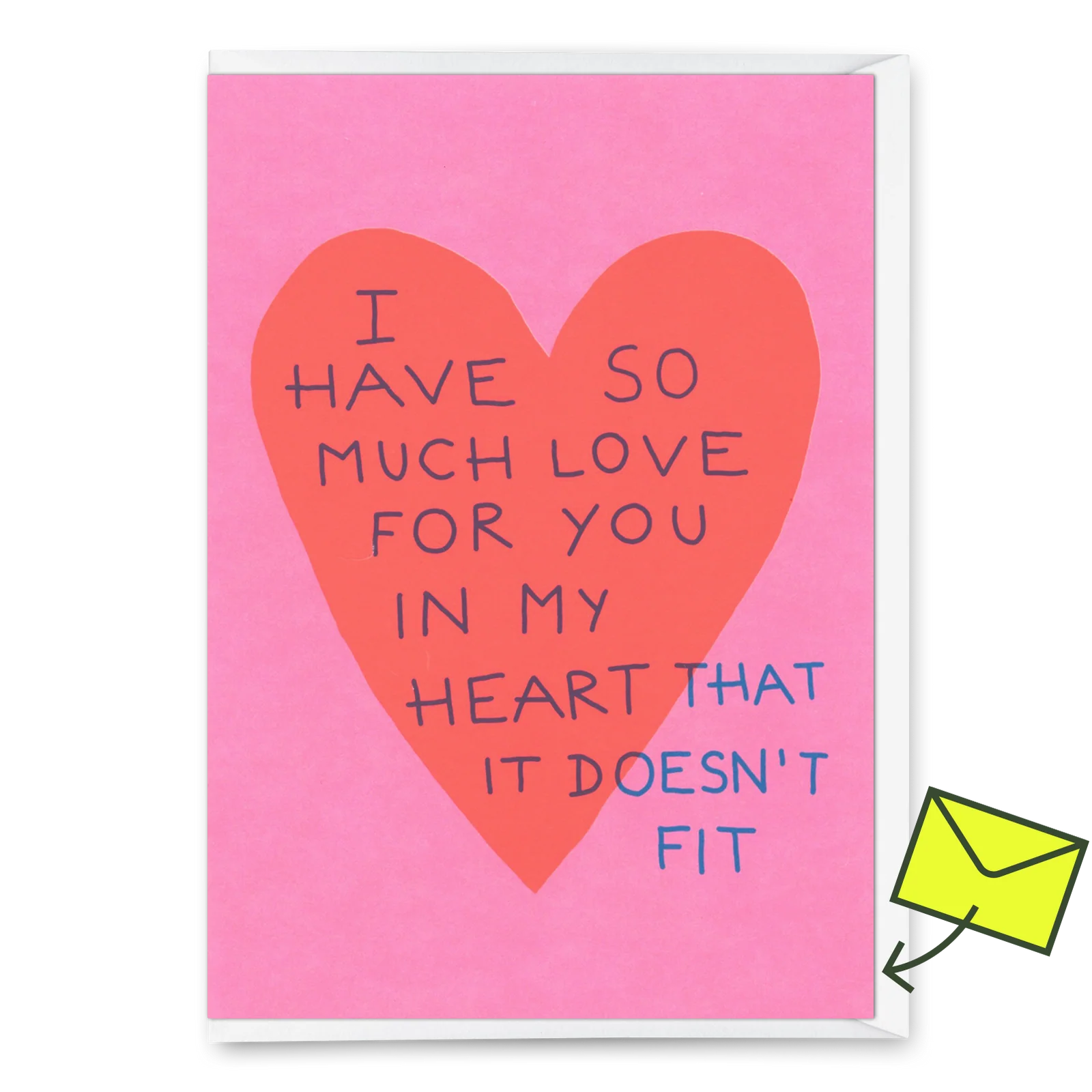 Grußkarte "I have so much love for you" | Schöne Klappkarte mit Spruch für Verliebte