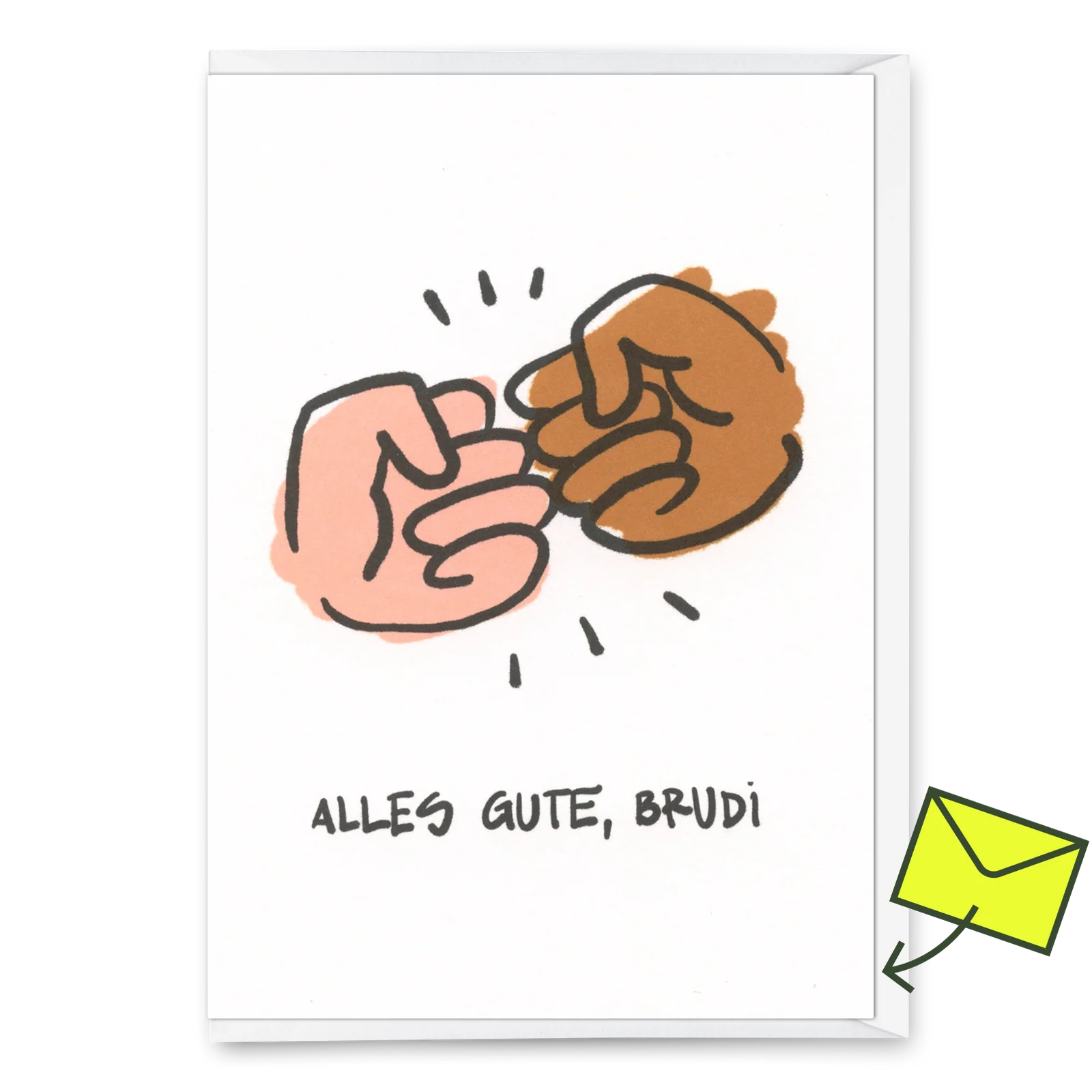 Grußkarte "Alles Gute Brudi" | Coole Klappkarte für jeden Anlass