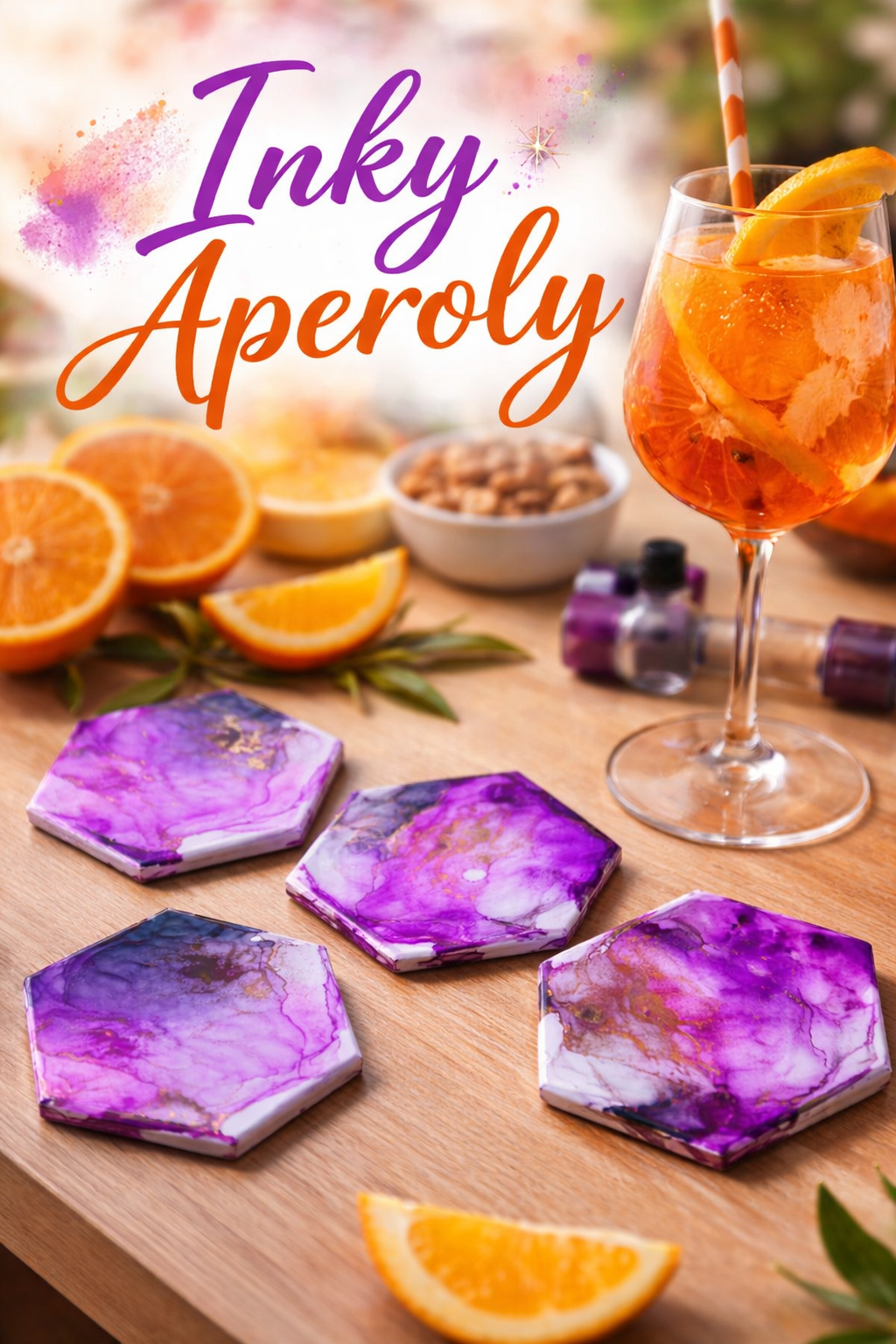 Unser neuer Workshop: Inky Aperoly | Kunst die knallt | Gestalte deine eigenen Untersetzer