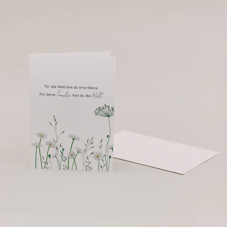 Klappkarte Mama-Blumenwiese | Postkarte | Eulenschnitt | zum Muttertag