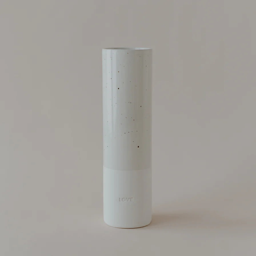 Vase "LOVE" | Eulenschnitt | klein | 5,5x15 cm |