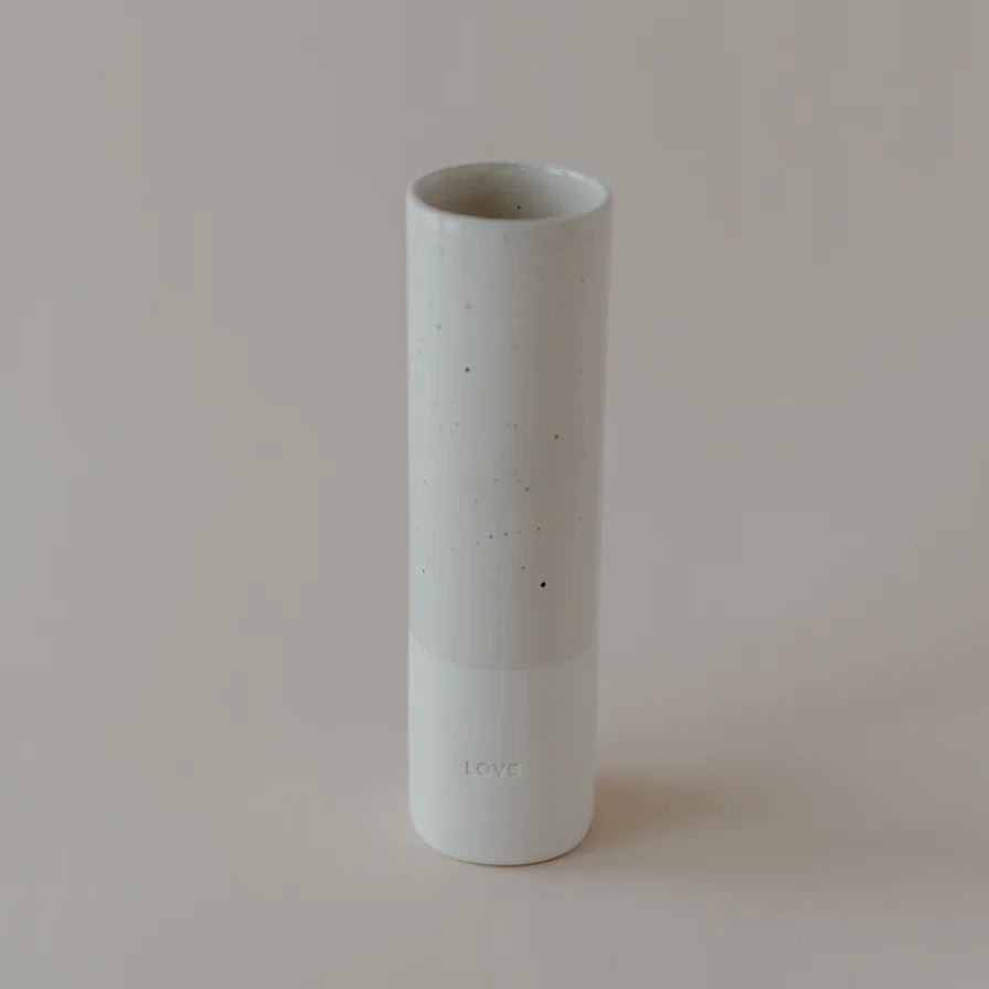 Vase "LOVE" | Eulenschnitt | klein | 5,5x15 cm |