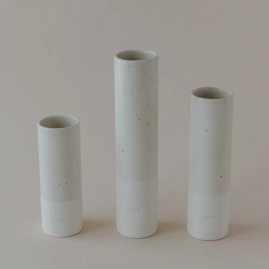 Vase "LOVE" | Eulenschnitt | klein | 5,5x15 cm |
