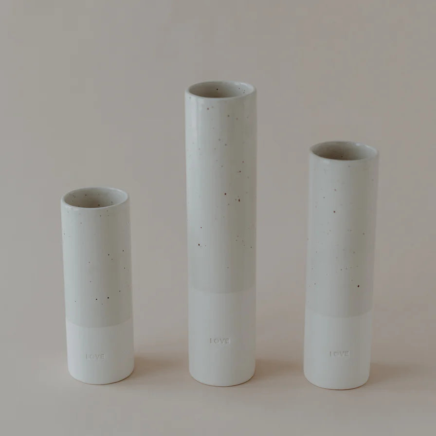 Vase "LOVE" | Eulenschnitt | mittel | 5,5x19,5 cm |