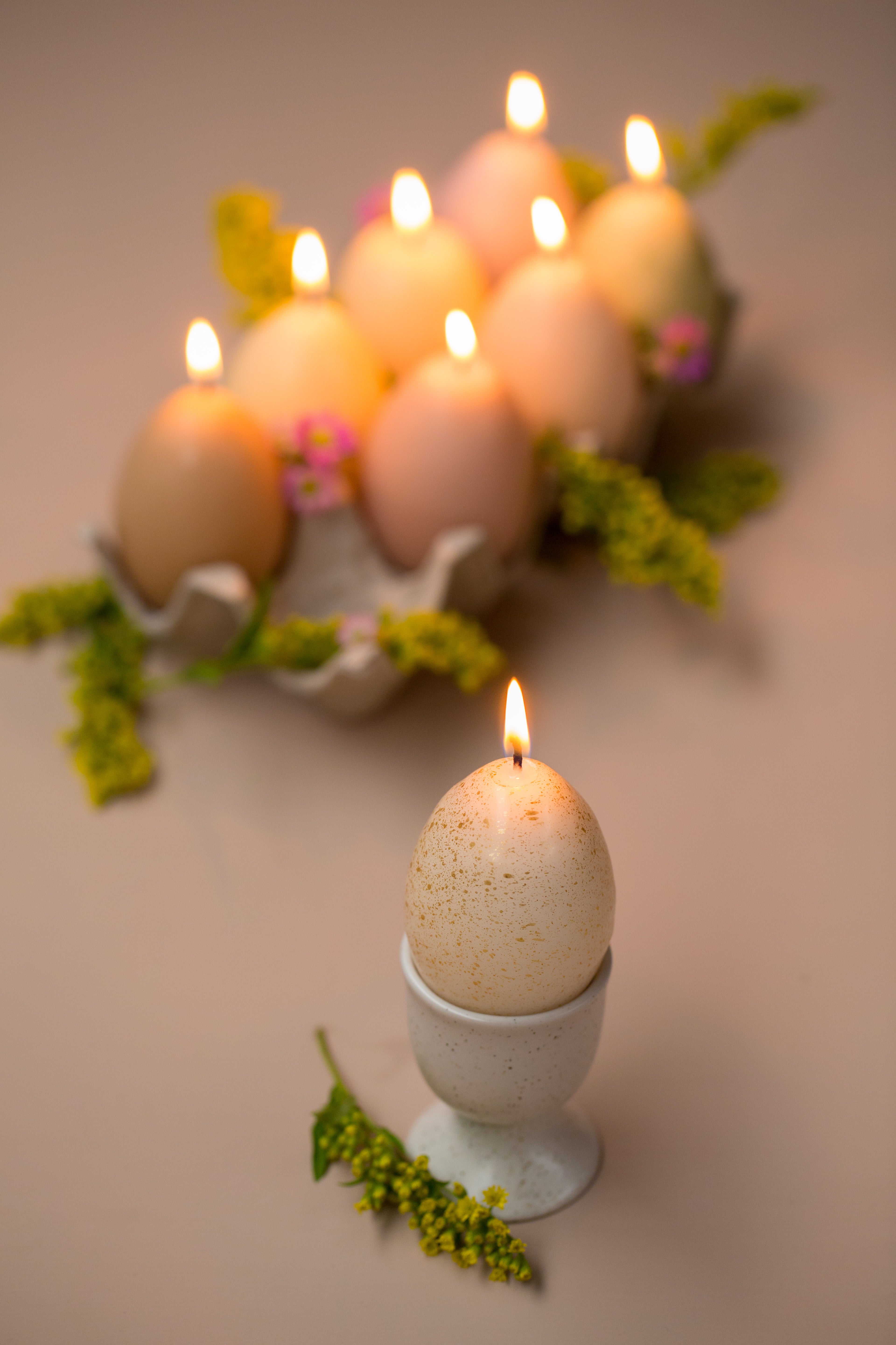 Osterei Kerzen 4er | Rustik Lys | Egg tray