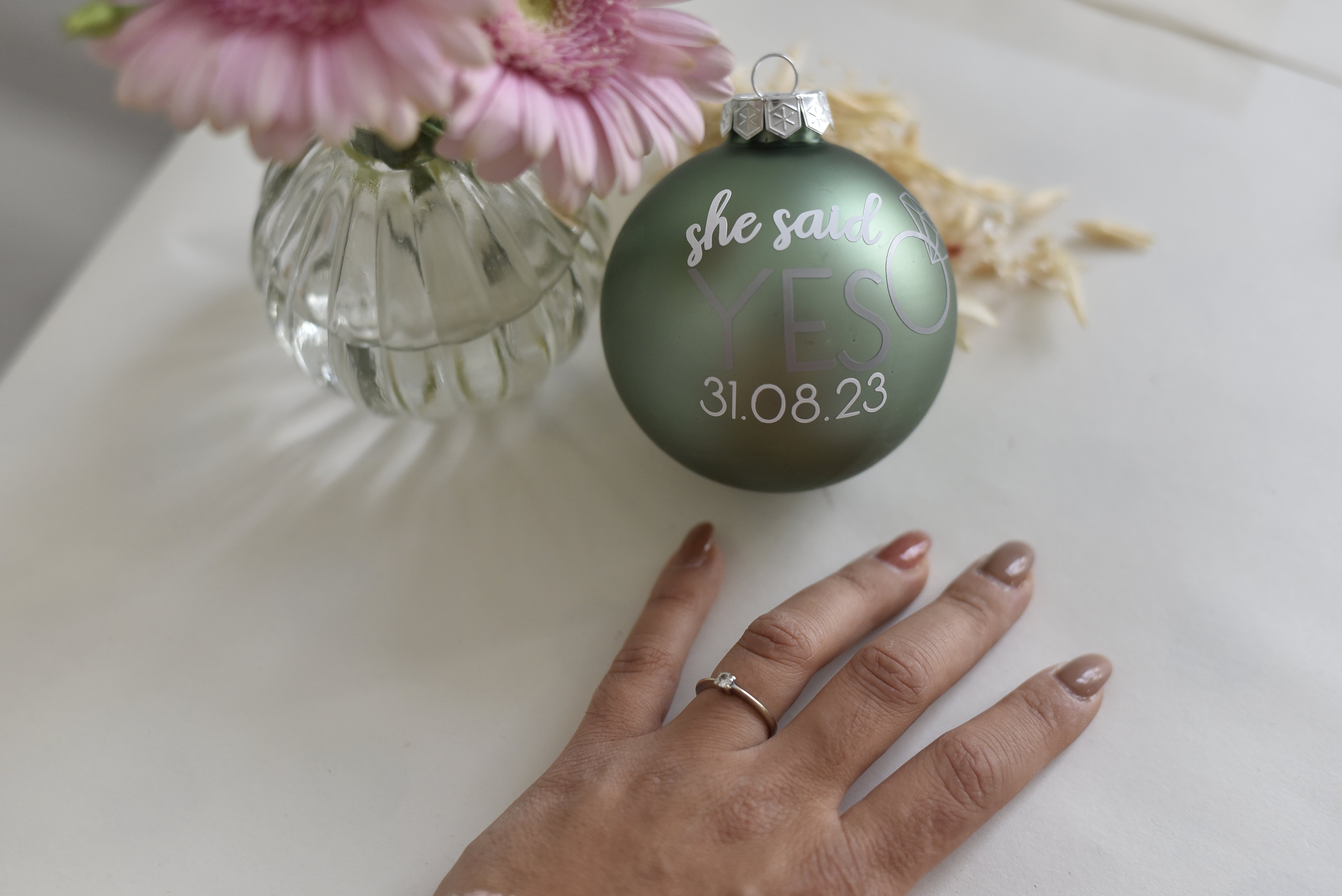 CBK "she said yes" | Christbaumkugel | zur Verlobung