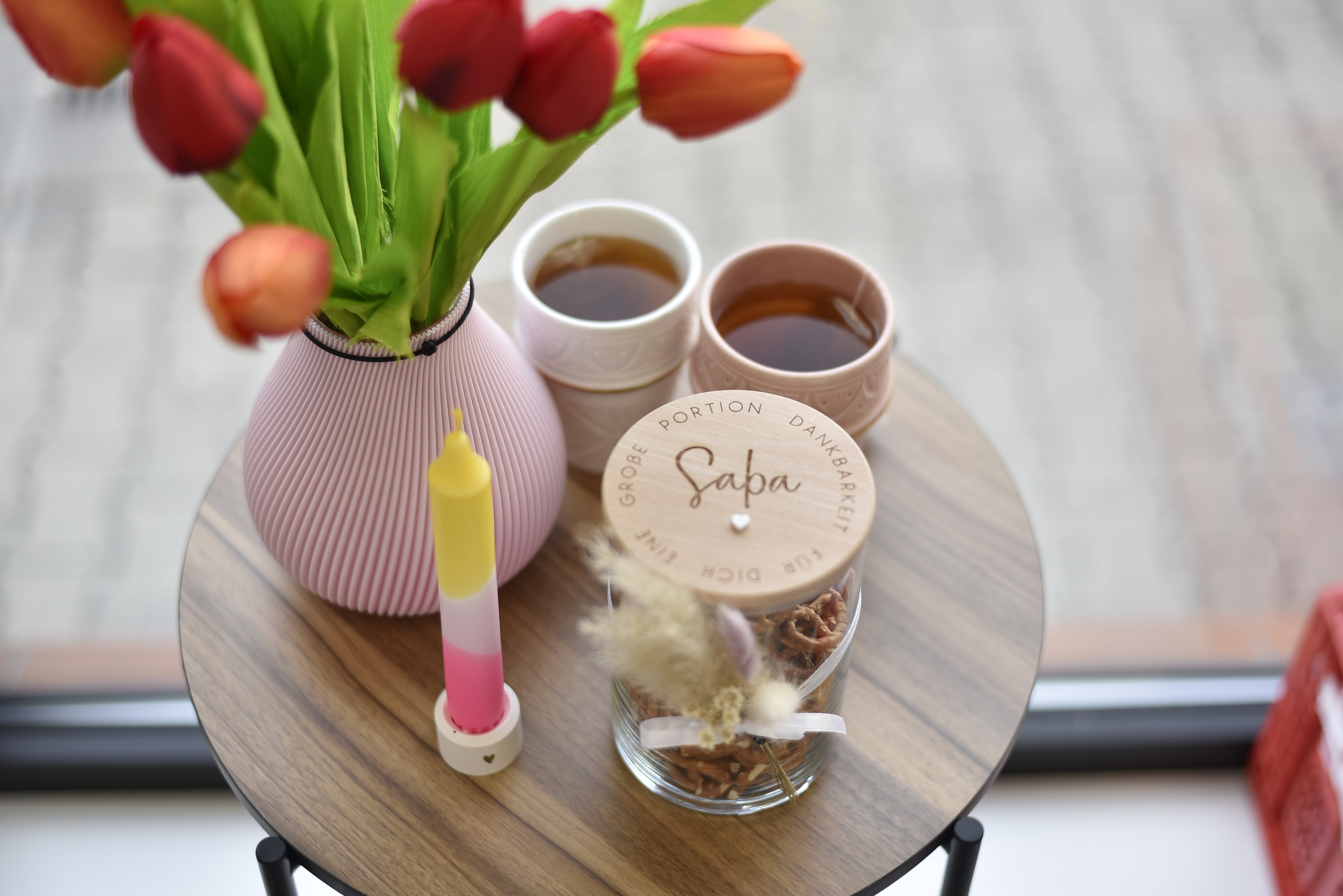 Vorratsglas | Unglaublich dankbar für dich | Geschenk zum Abschied Kindergarten, Kita | Glas mit graviertem Holzdeckel