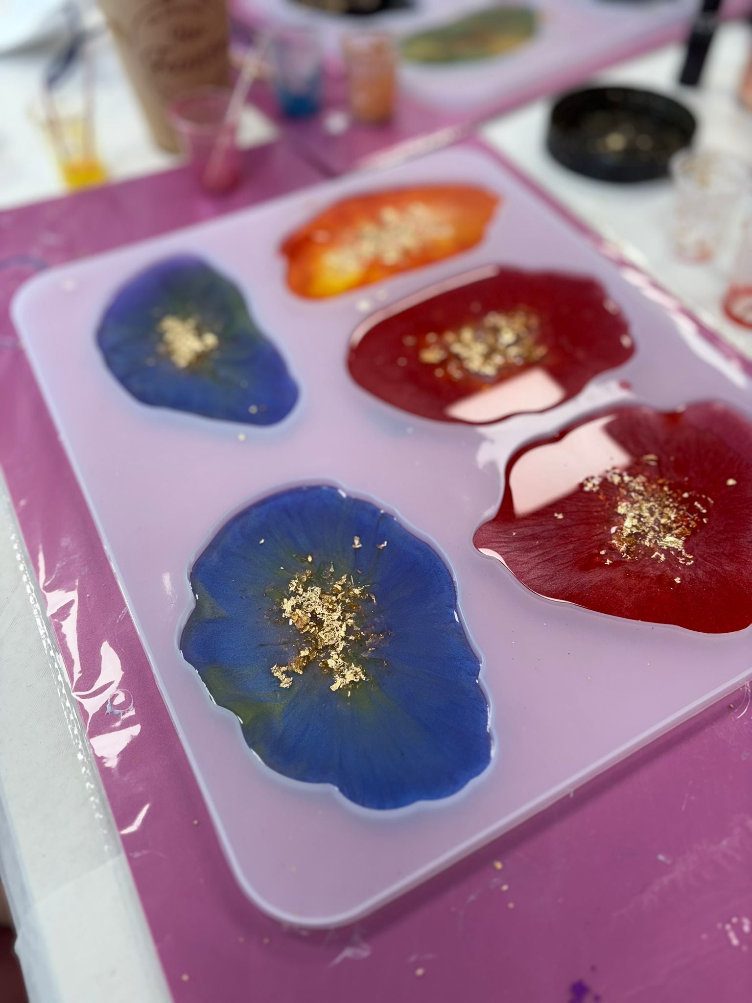 Epoxidharz-Workshop | Tabletts/ Untersetzer-Workshop | eigene Formen