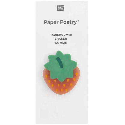Radiergummi Erdbeere | Paper Poetry | Einschulung | Schulkind