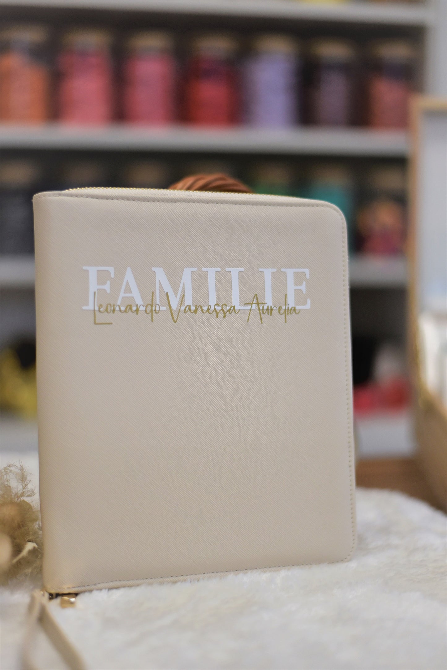 "FAMILIE" Organizer | Familienplaner aus Kunstleder | Edle Optik