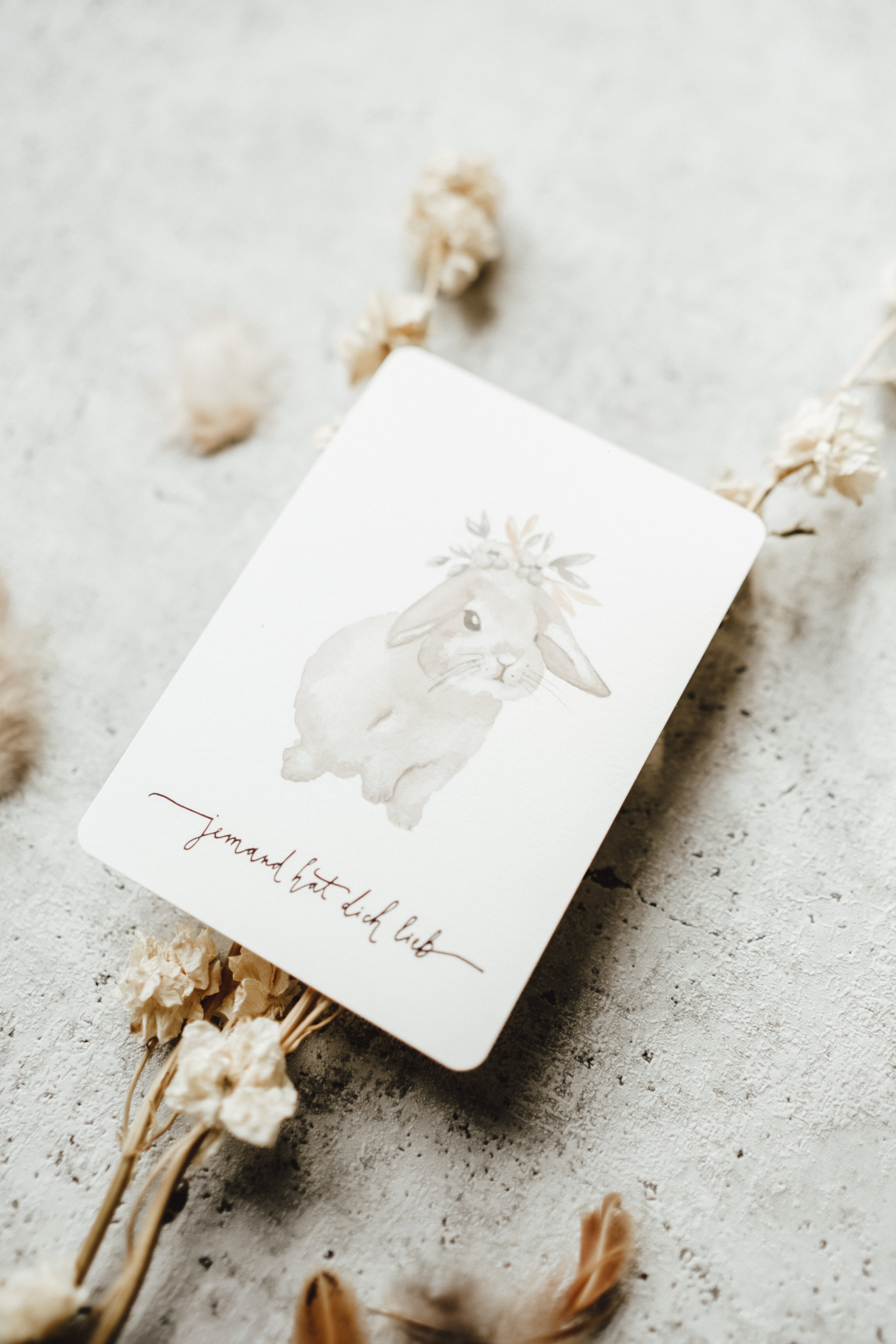 Jemand hat dich lieb | Osterkarte | Flowerbunny