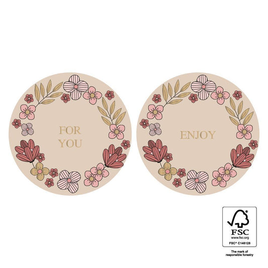 Sticker Floral gold