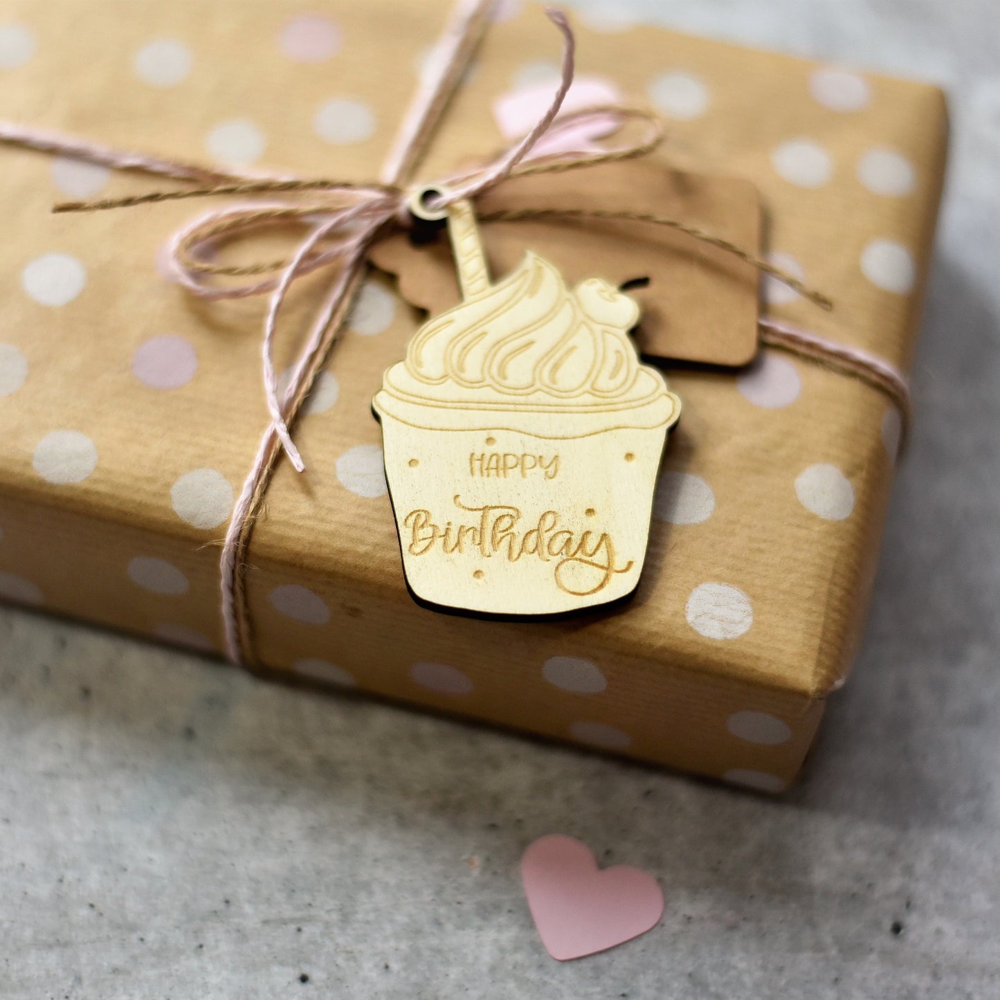 Geschenkanhänger | Alles Liebe | Happy Birthday | Cupcake | Geschenkidee