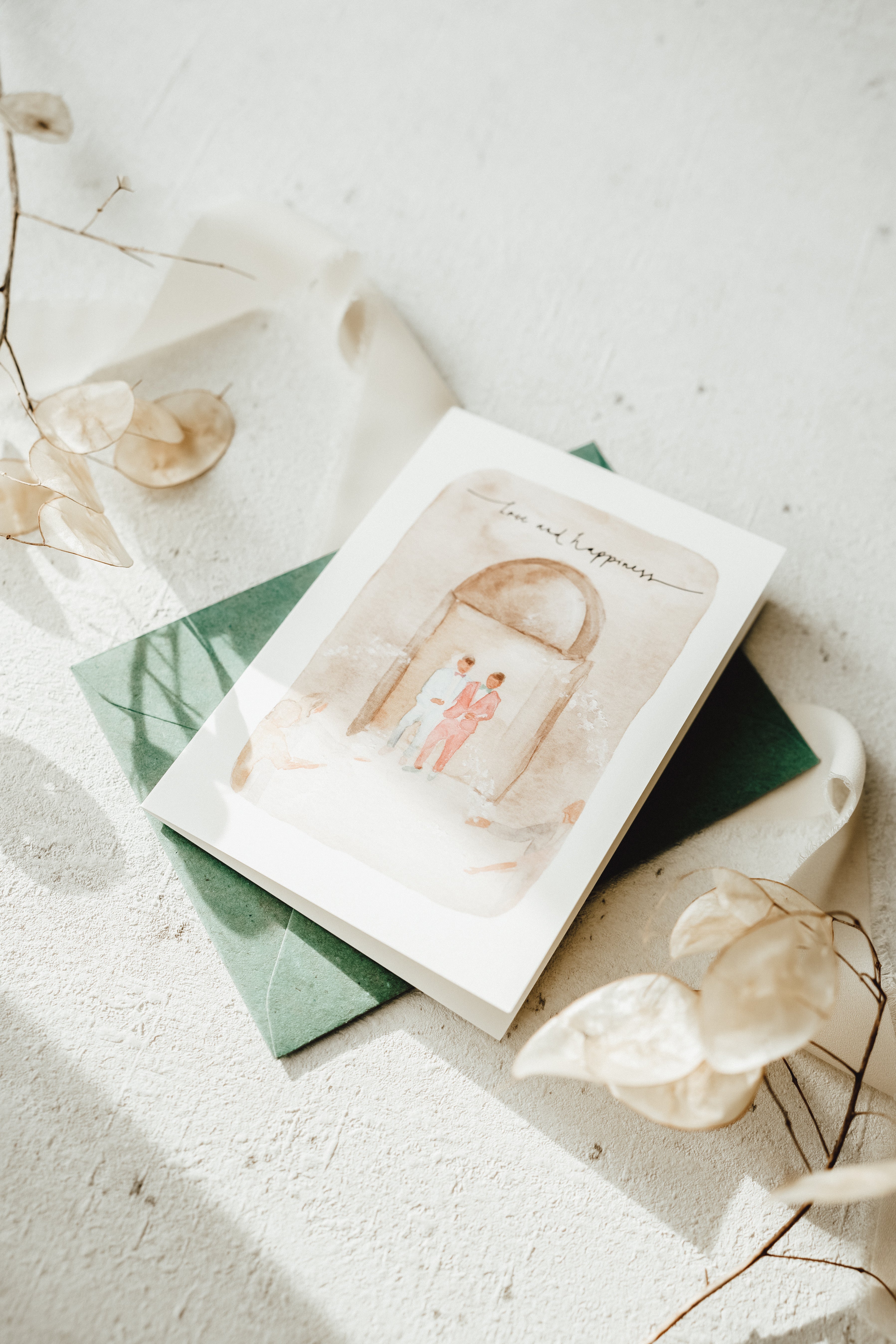 Männerhochzeit Klappkarte mit Umschlag | Linda Mundo