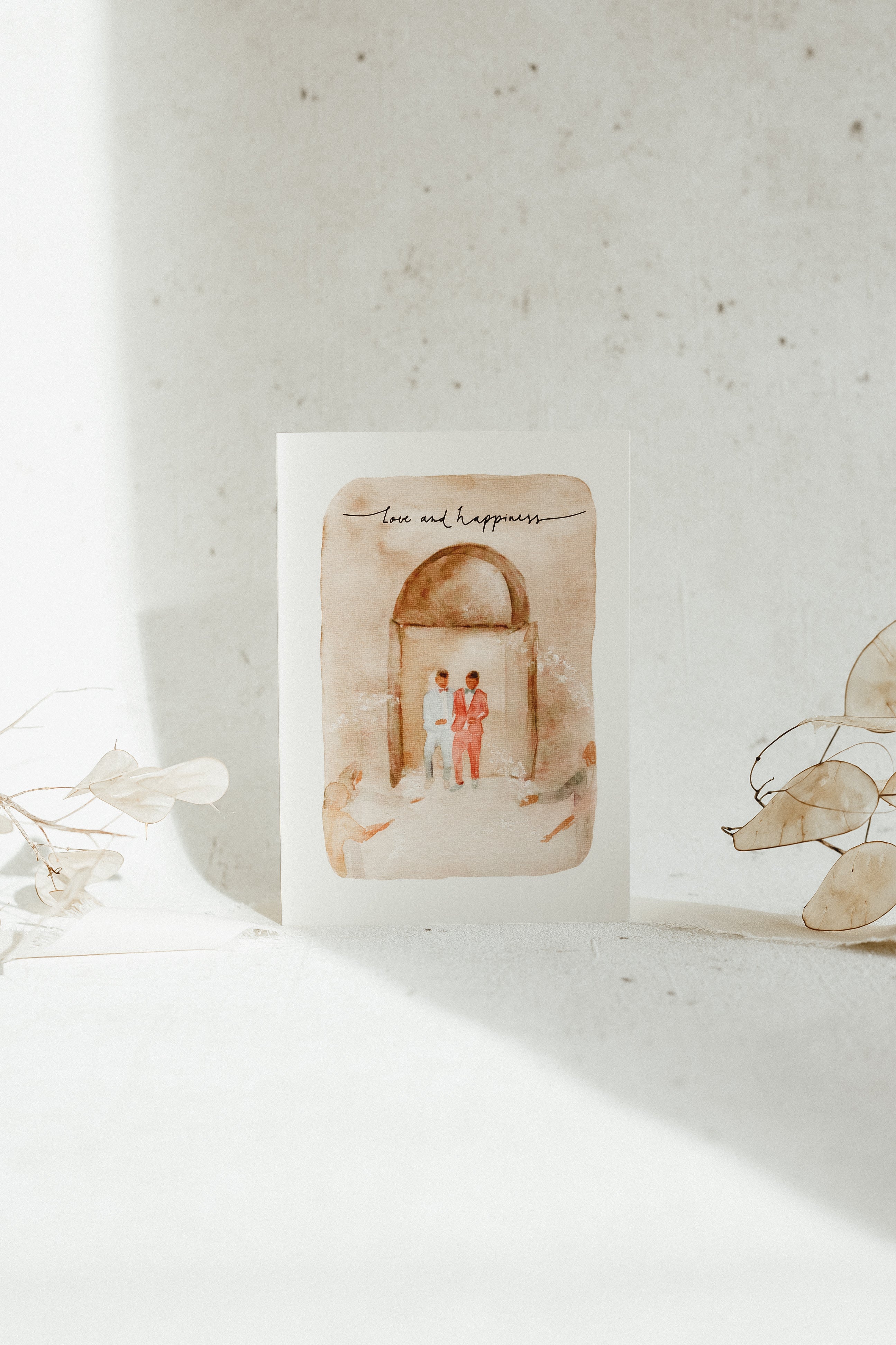 Männerhochzeit Klappkarte mit Umschlag | Linda Mundo