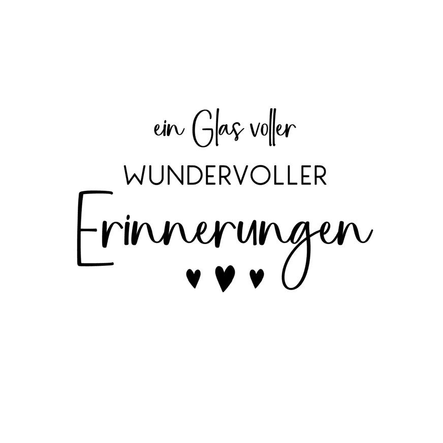 2er Set Sticker | Glas voller Erinnerungen | Momente | Emotionen verschenken | Erinnerungen sammeln