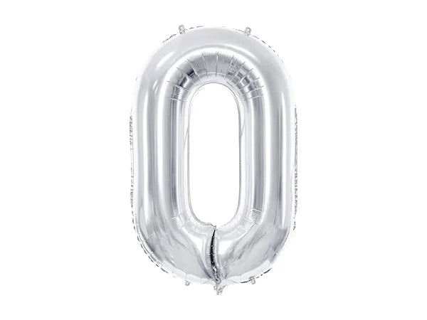 Geburtstagszahl | für Luft & Helium geeignet | Silber
